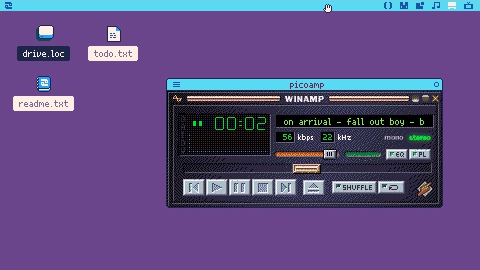 Screenshot of Picoamp interface in Picotron